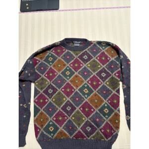 Vintage Faconnable 100% Alpaca Wool Handknit Bolivia Sweater